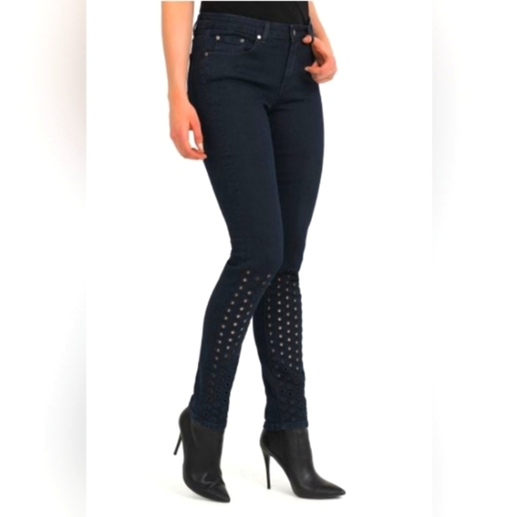 Allen B. By Allen Schwartz Denim - Allen B. womens blue studded straight leg jeans size 10